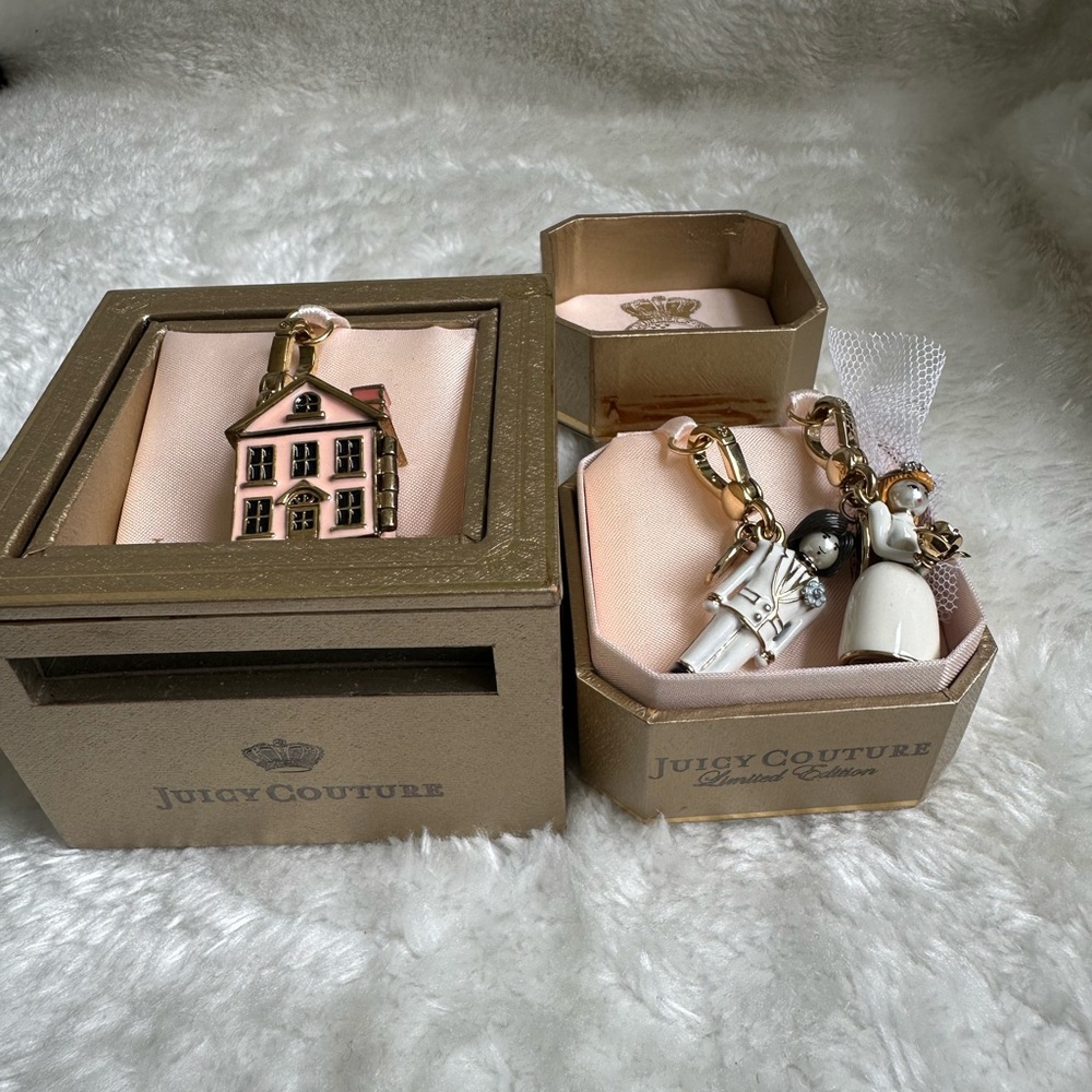 Juicy Couture Pink House and Gold Charm Collection